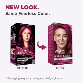 Splat Midnight Magenta Hair Dye Kit, Semi-Permanent Dark Pink Hair Color for Brunettes, Vegan