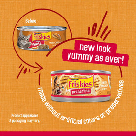 Purina Friskies Prime Filet, Chicken in Gravy, Wet Cat Food, 5.5 oz Can