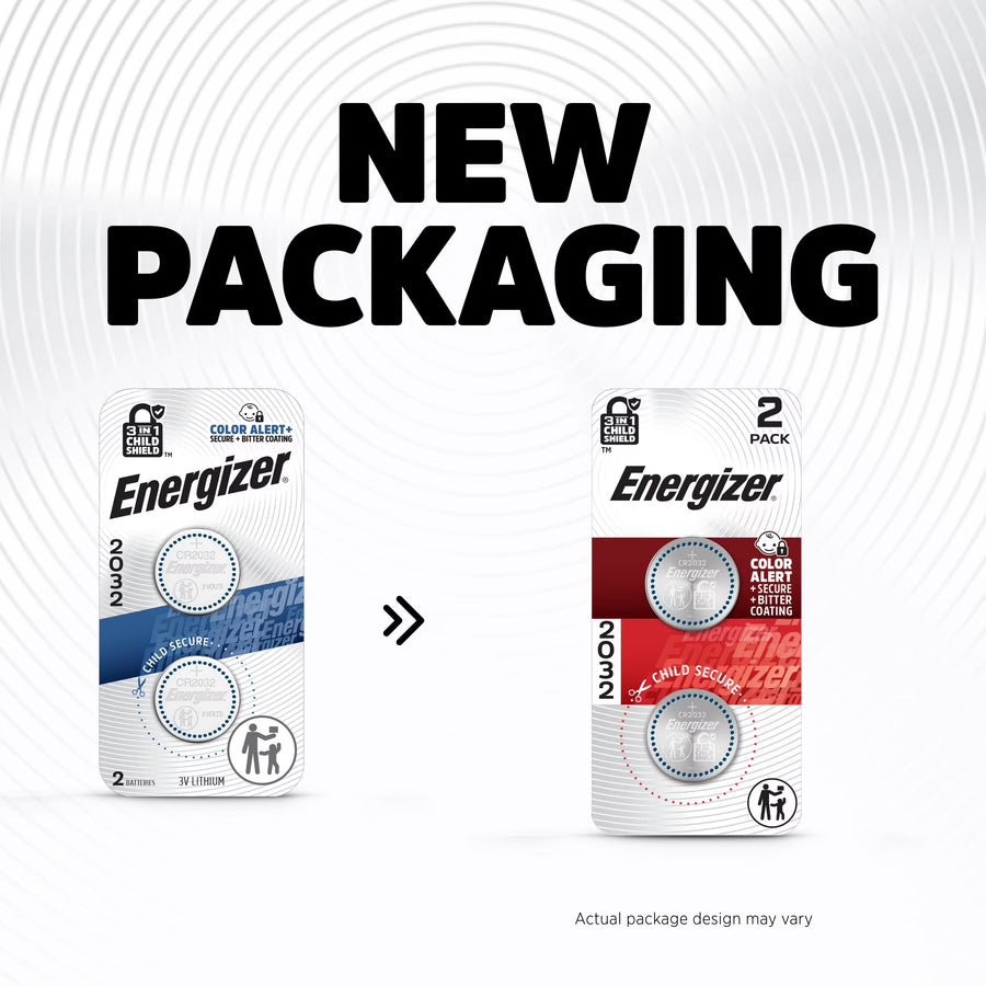 Energizer 2032 Coin Lithium Batteries (6 Pack), CR2032 3V Lithium Batteries, Compatible with Smart Tags and Similar Devices, Key Fobs, Watches and more