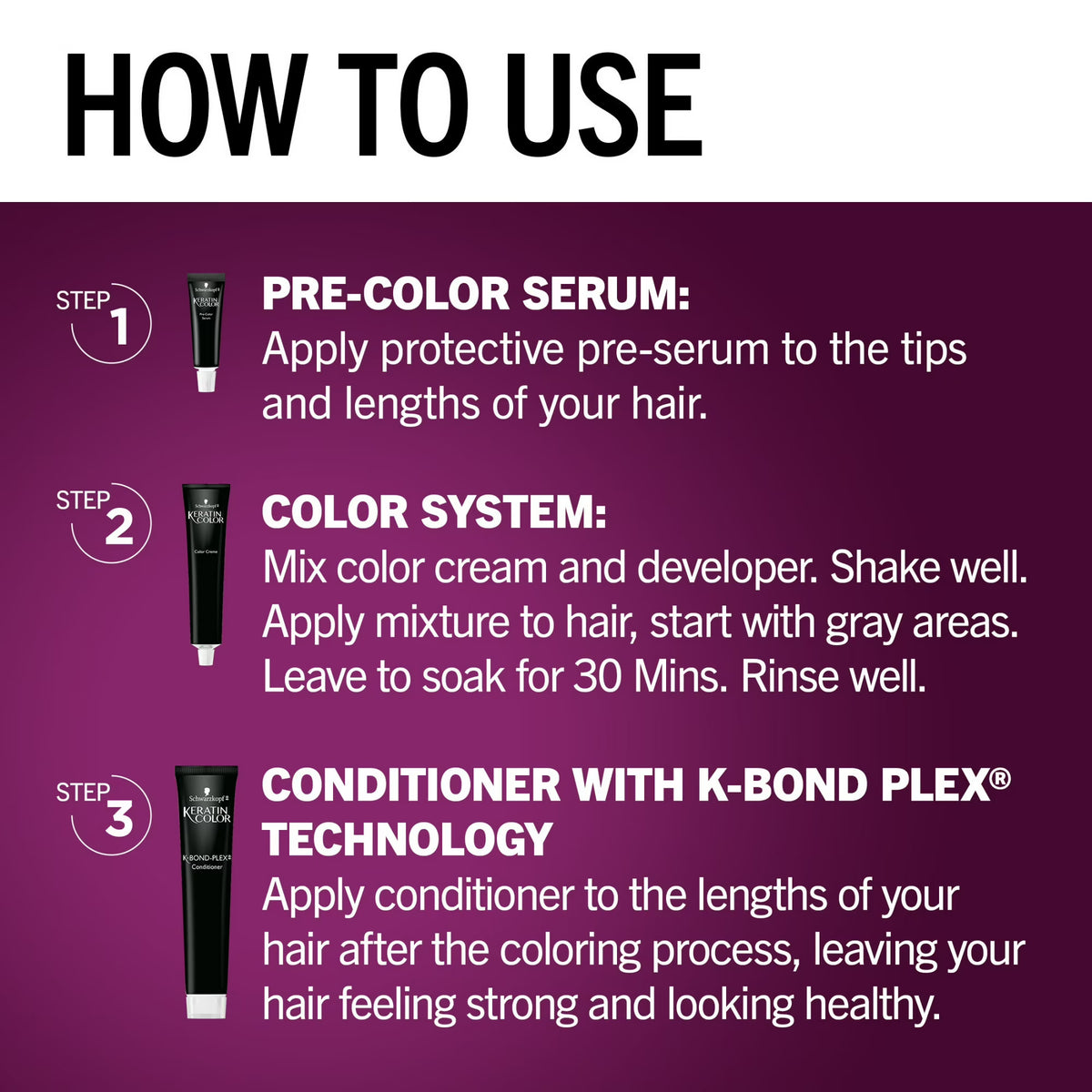 Schwarzkopf Keratin Hair Dye 1.1 Midnight Black, Permanent Hair Color, 1 Use