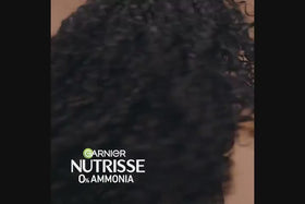 Garnier Nutrisse 0% Ammonia Glossy Curl Nourishing Permanent Hair Color Kit, CR4 Dark Brown, 1 Kit