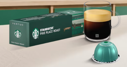 Vertuo  Starbucks® by Nespresso  Starbucks® Pike Place® Roast Notes of Cocoa & Rich Praline